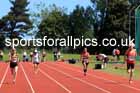 Womens 100 metres, 2024 NE Masters Track and Field Champs., Monkton Stadium, Jarrow.  Photo: David T. Hewitson/Sports for All Pics